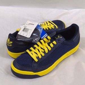 Limited Adidas Rod Laver - Navy Blue and Maize